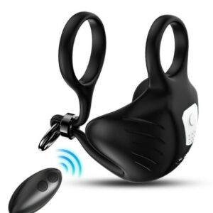 ARMONY - MANTA SCROTUM VIBRATING RING WITH REMOTE CONTROL, BLACK